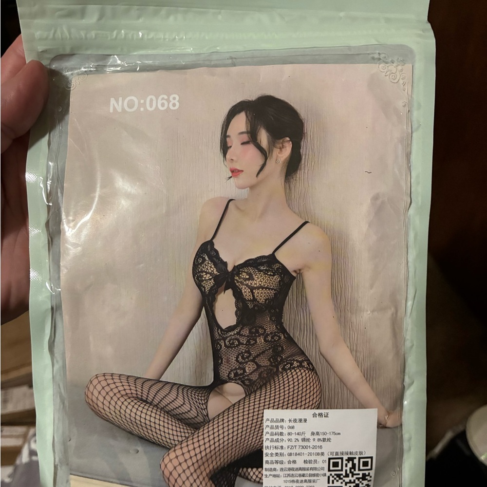 5 sealed Source Unknown Black Lace Cutout Chemise Bodysuits